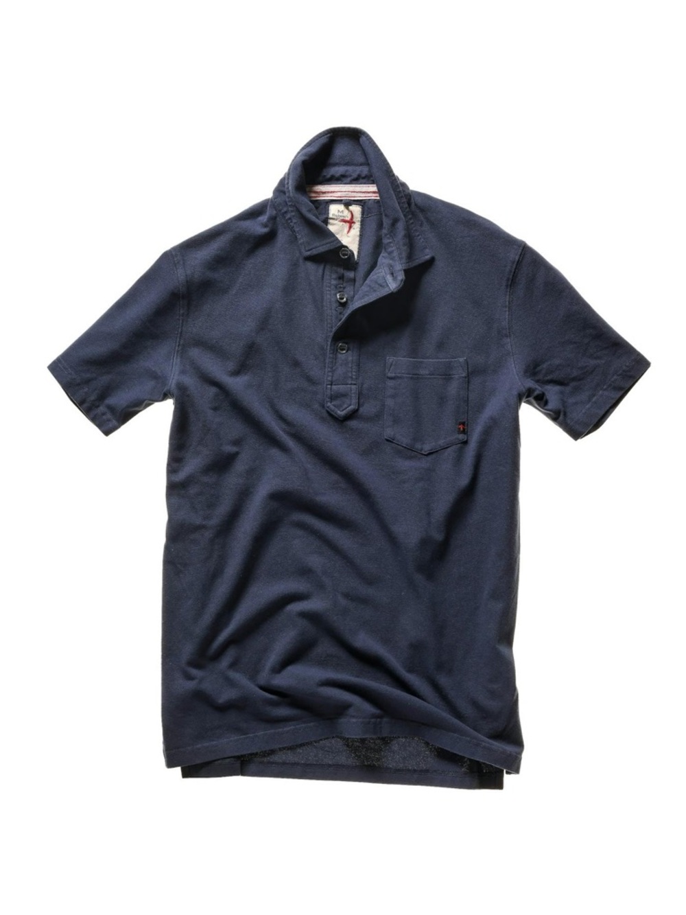 RELWEN Sz Lg Navy Pique Slot Polo
